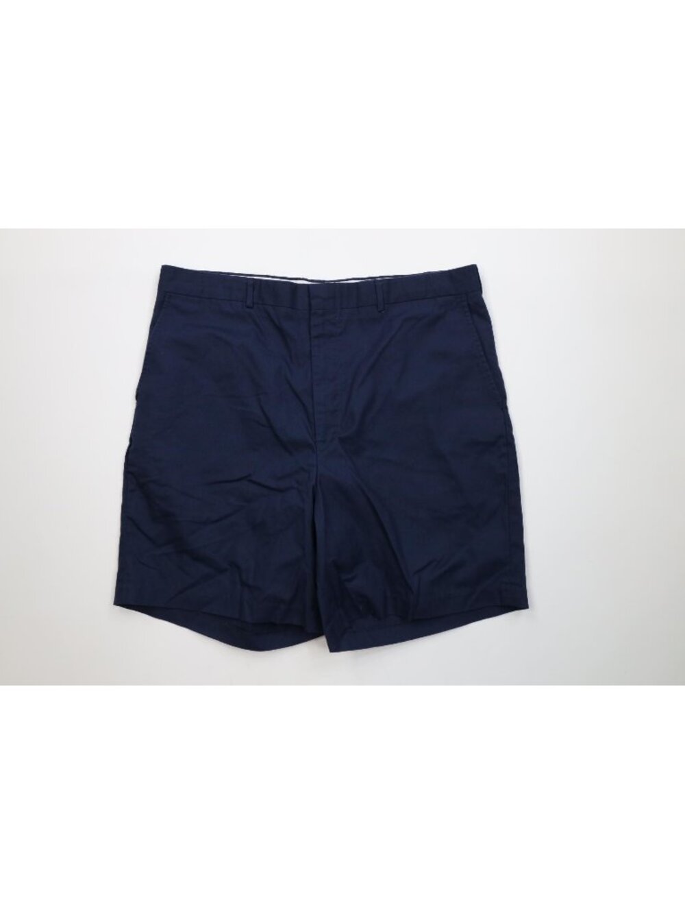 Vintage 90s Streetwear Mens 38 Faded Above Knee Chino Golf Shorts Navy Blue
